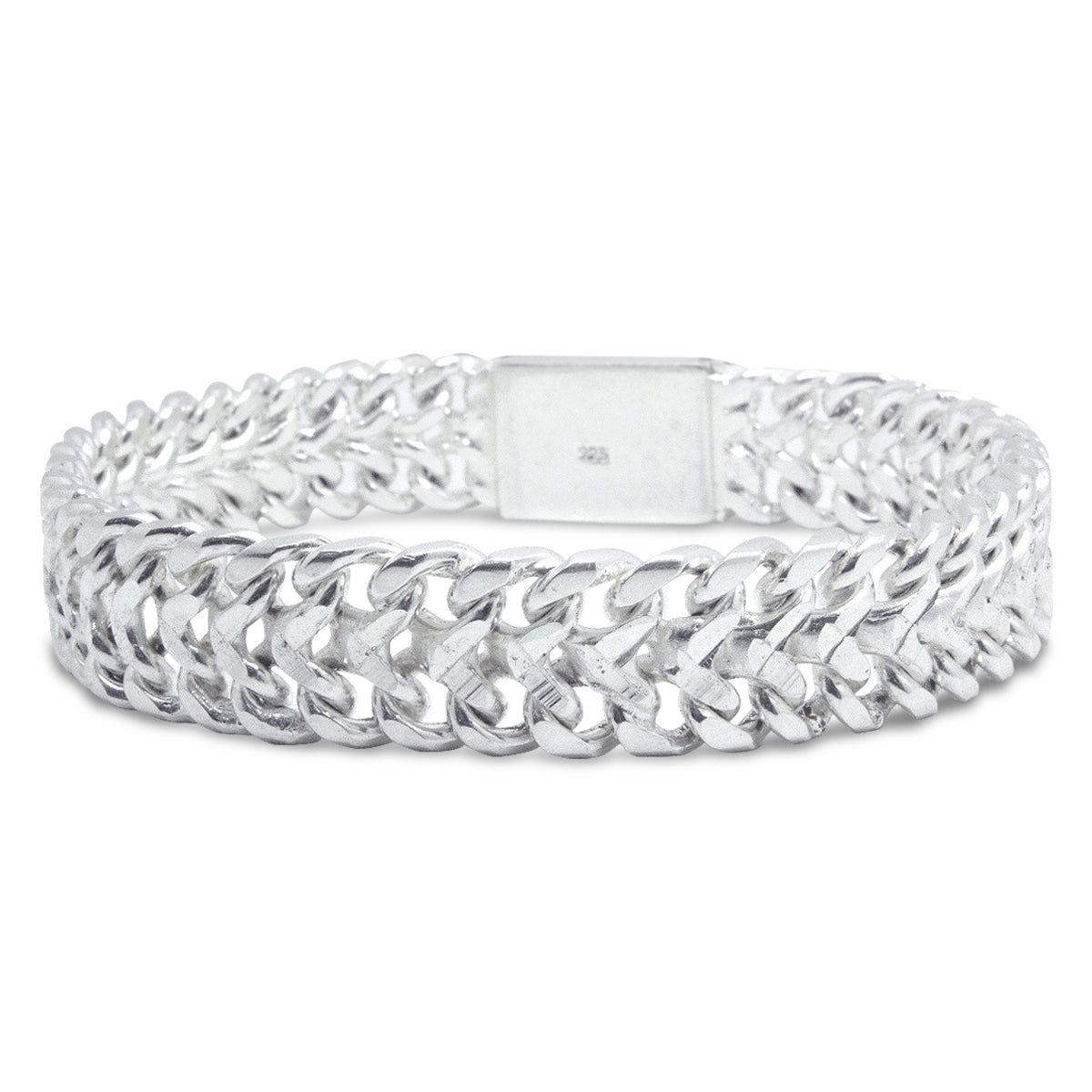 Pulso Cubana Tejida Plata Fina 925 Para Caballero Pulsera