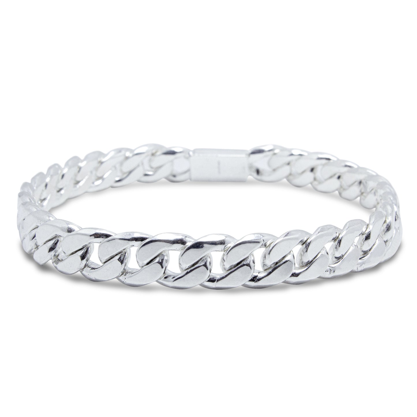 Esclava Cubana Plata 925 para Hombre Hecho a Mano – Brillo Liso Pulido