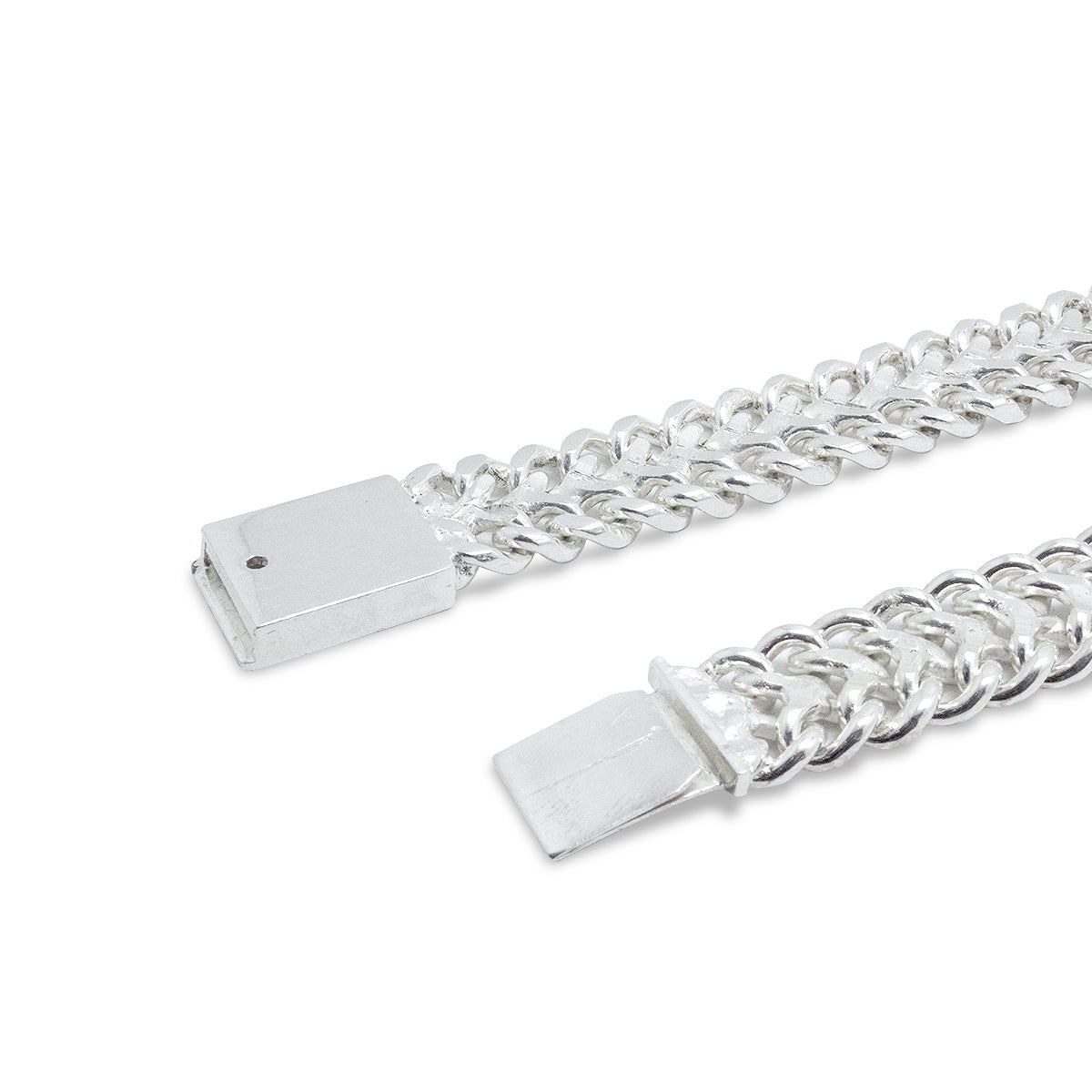 Pulso Cubana Tejida Plata Fina 925 Para Caballero Pulsera