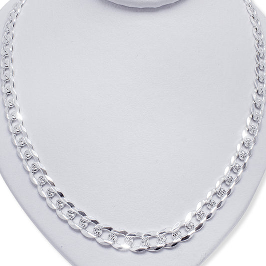 Cadena Barbada Diamantada Plata 925 para Hombre