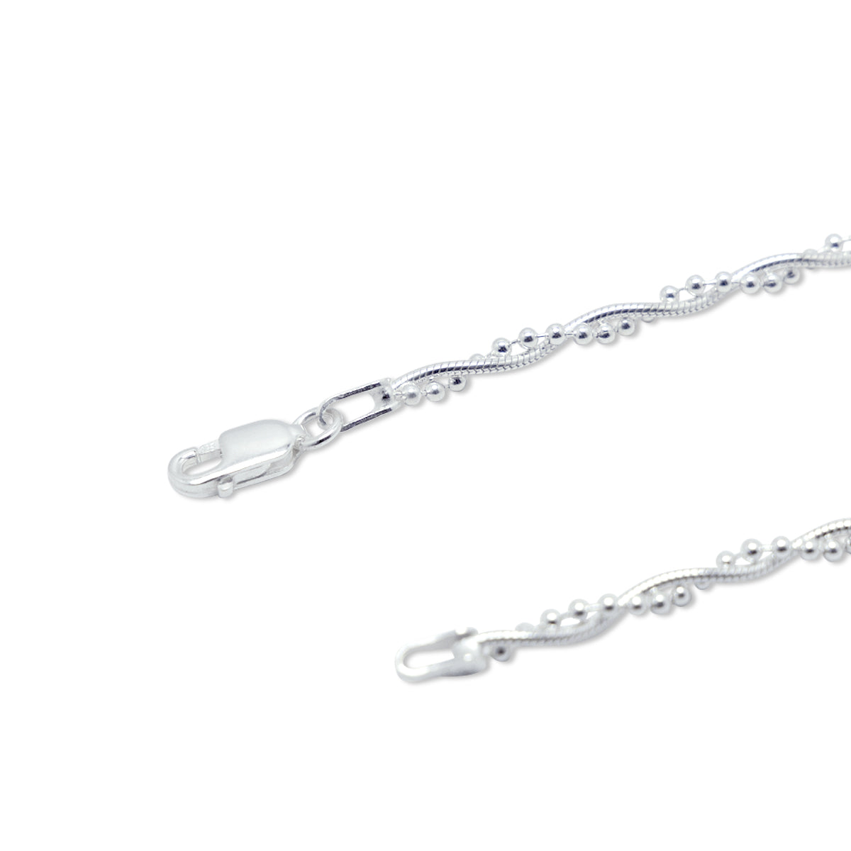 Pulsera Pulso Plata Fina 925 Para Dama Con Bolitas Elegante