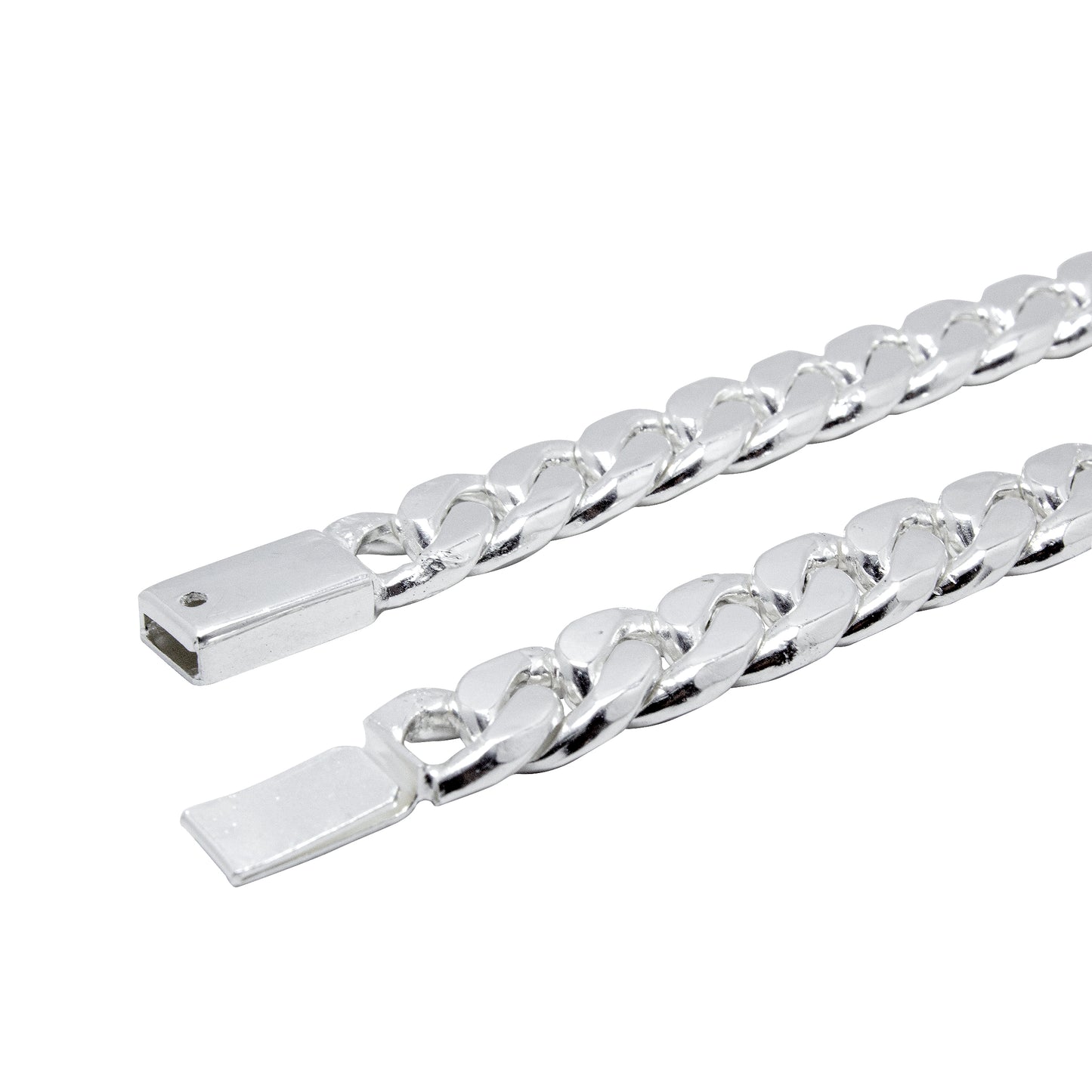 Esclava Cubana Plata 925 para Hombre Hecho a Mano – Brillo Liso Pulido