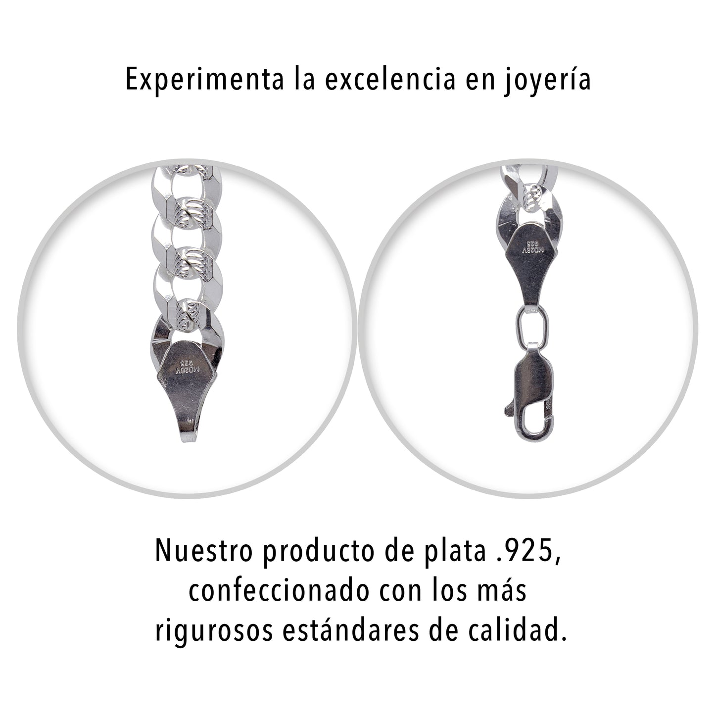 Esclava Placa Elegante Plata Fina 925 a Tejido Barbado Diamantada