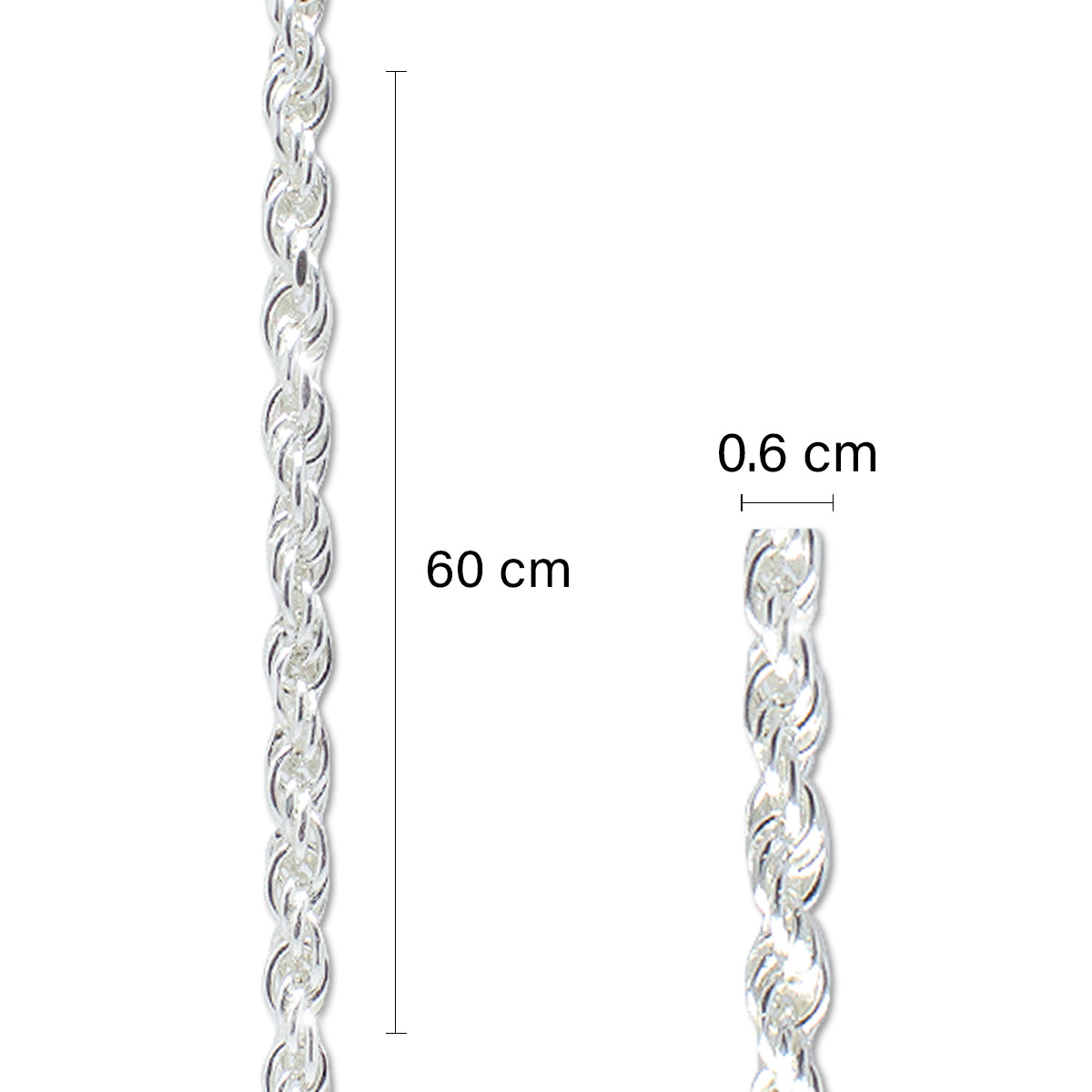 Cadena Torsal Plata 925 para Hombre
