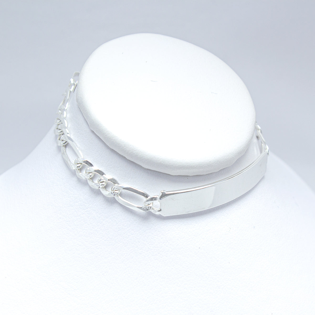 Esclava de Plata 925 para Dama – Tejido Fígaro con Brillo Diamantado.