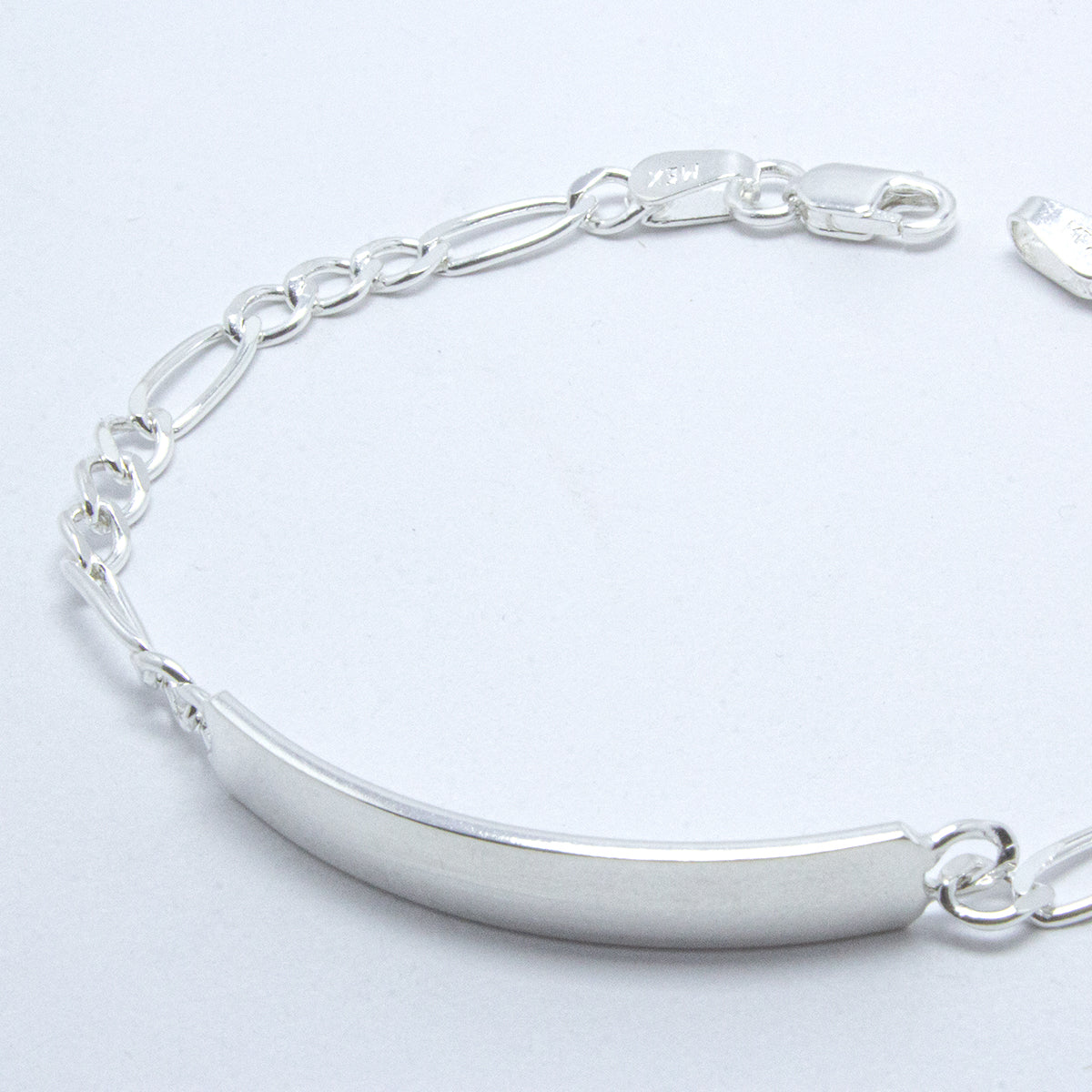 Esclava de Plata 925 para Dama – Tejido Fígaro con Brillo Diamantado.