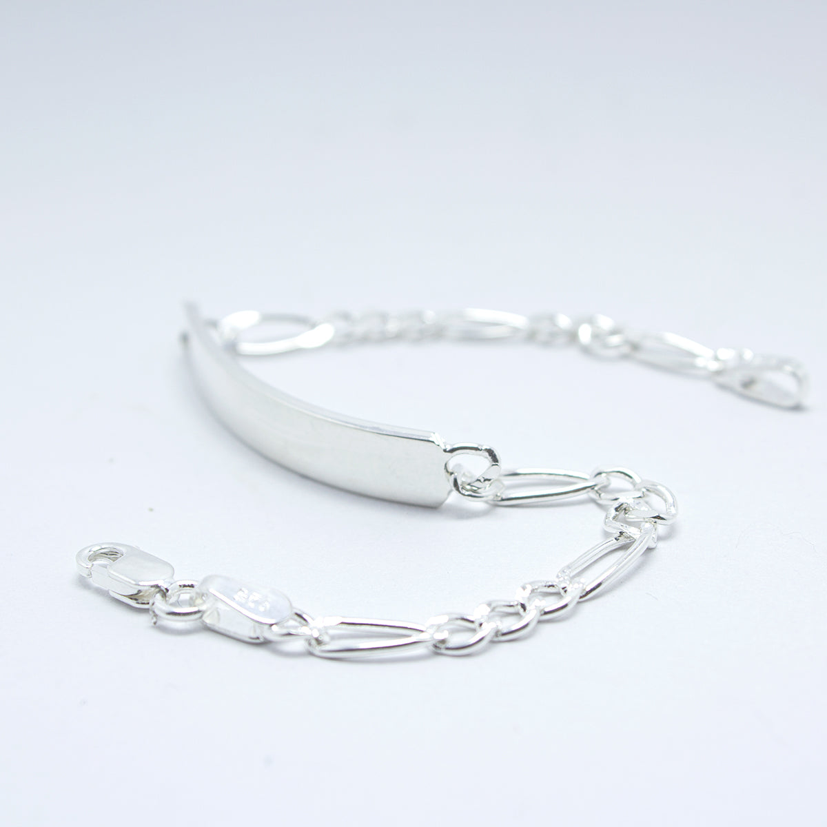 Esclava de Plata 925 para Dama – Tejido Fígaro con Brillo Diamantado.