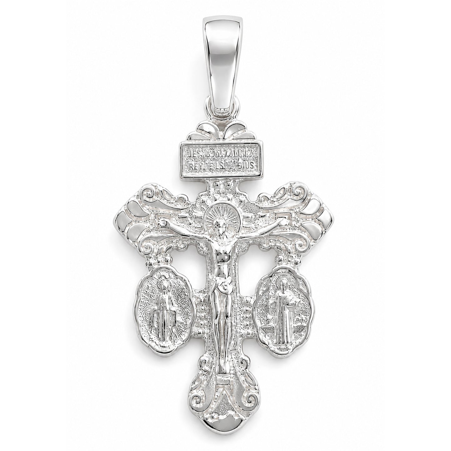 Cruz Del Perdón Con Cristo Plata Fina 925
