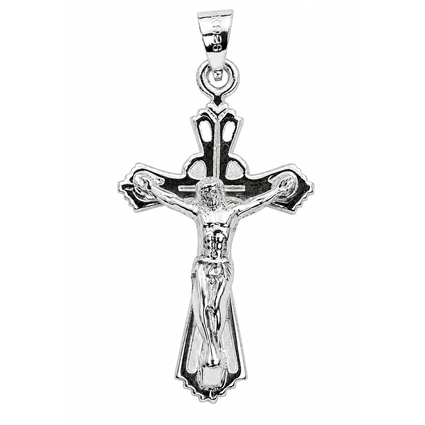 Cruz Cristo Dije De Plata Fina 925