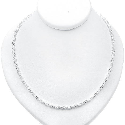 Cadena Espiral Bolitas para Dama