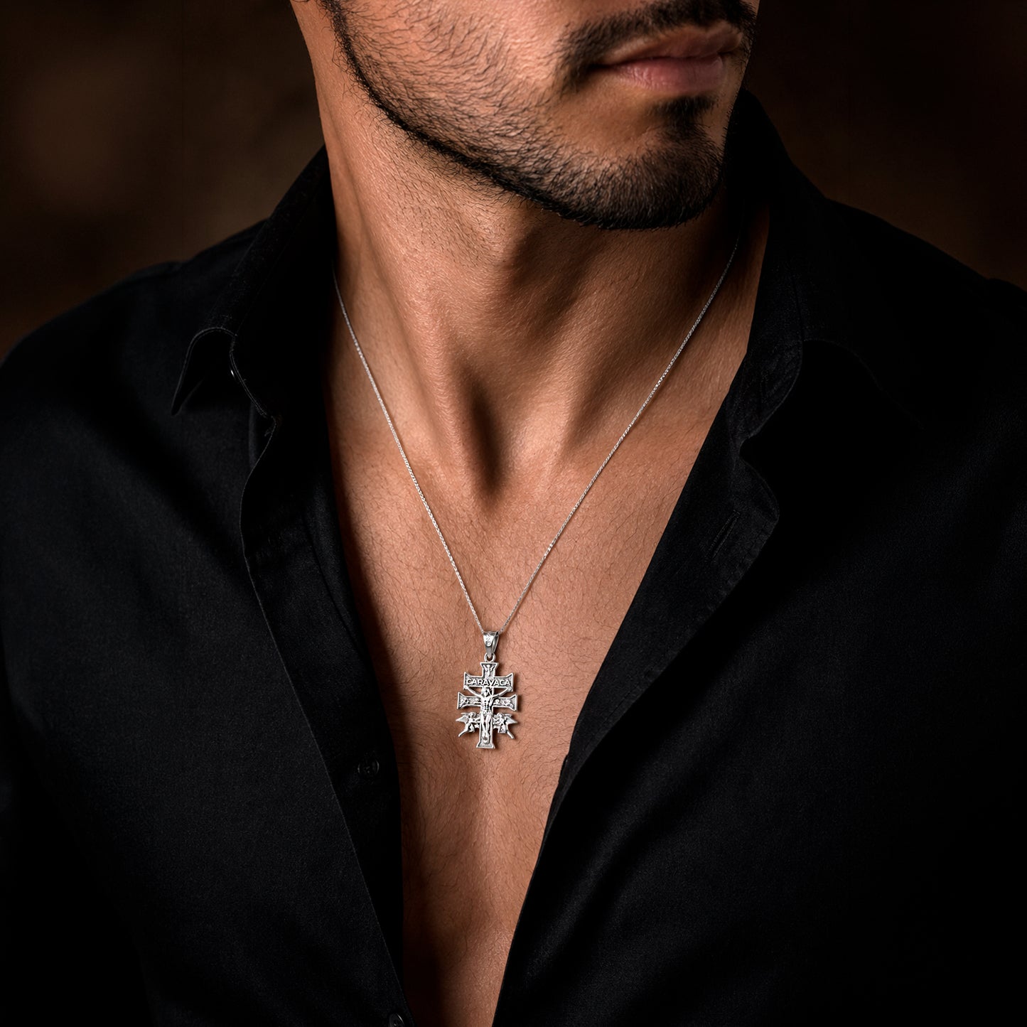 Cruz Cristo De Caravaca Dije De Plata Fina 925