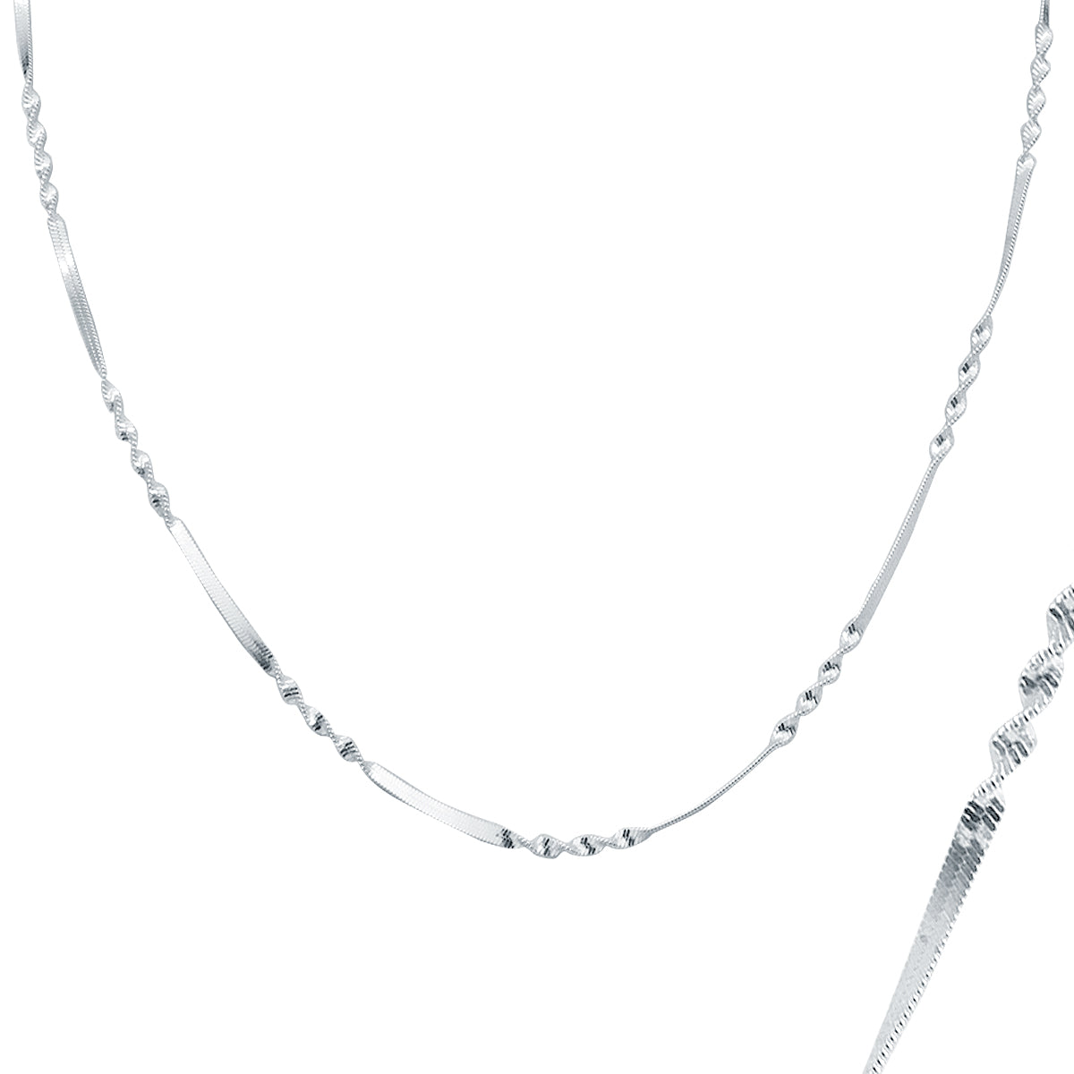 Cadena Espiral y Lisa para Dama