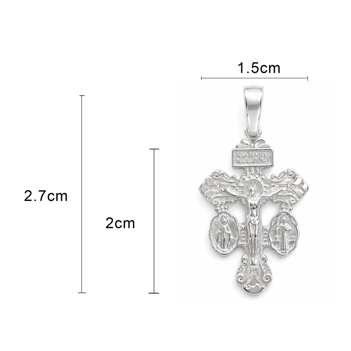 Cruz Del Perdón Con Cristo Plata Fina 925