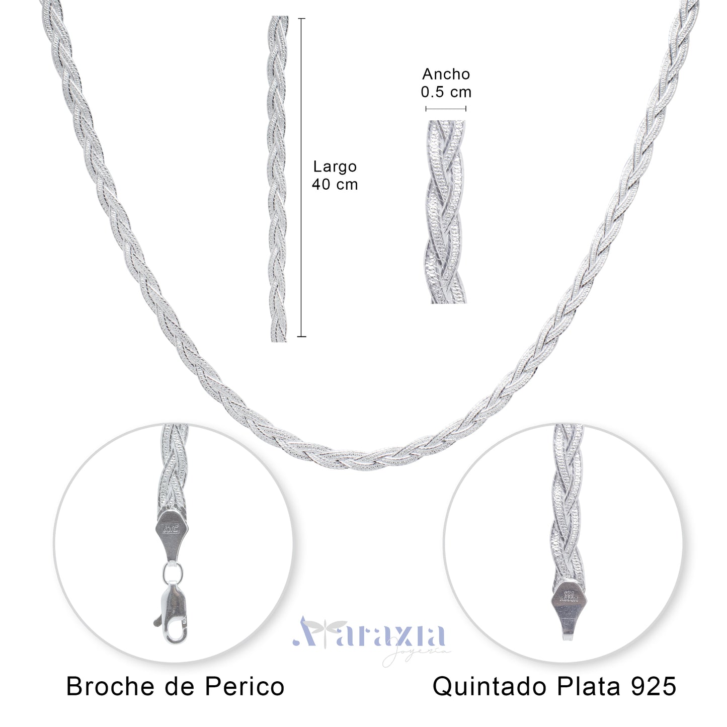 Cadena Tejida Diamantada para Dama