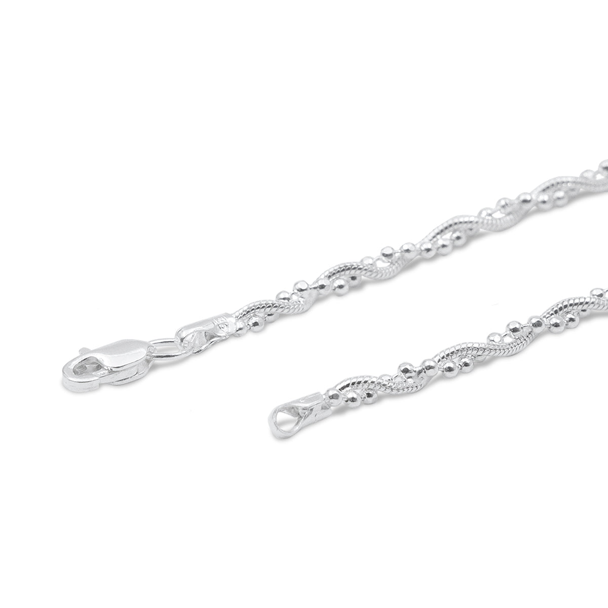 Cadena Espiral Bolitas para Dama
