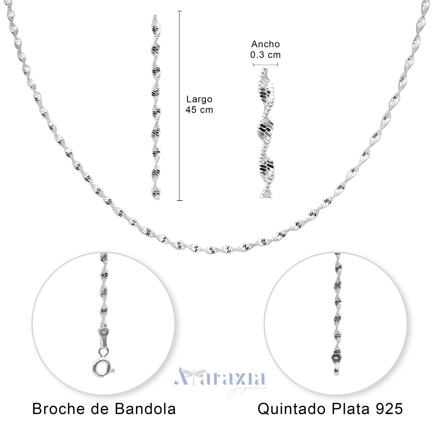 Cadena Espiral para Dama
