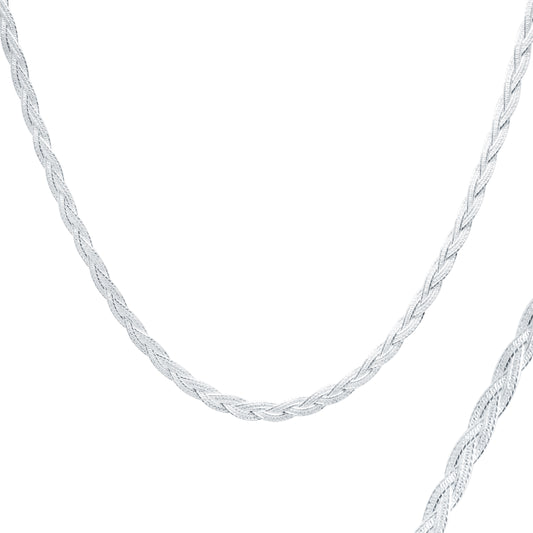 Cadena Tejida Diamantada para Dama